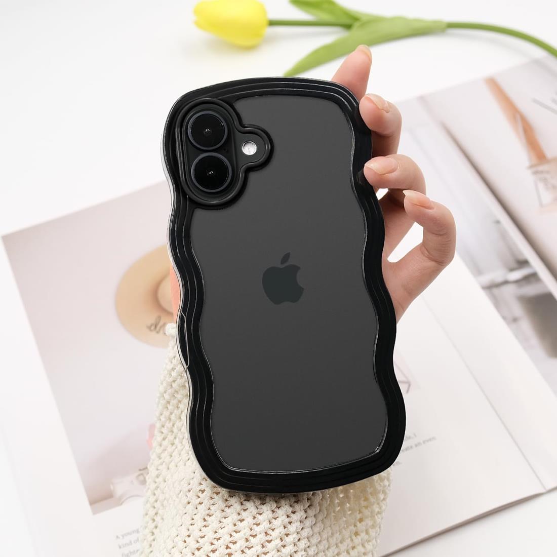 iPhone 17 ケース iPhone17 カバー ウェーブ 波型デザイン おしゃれ 韓国 可愛い 透明 耐衝撃 人気 カバー スレ傷防止 滑り止め ワイヤレ...