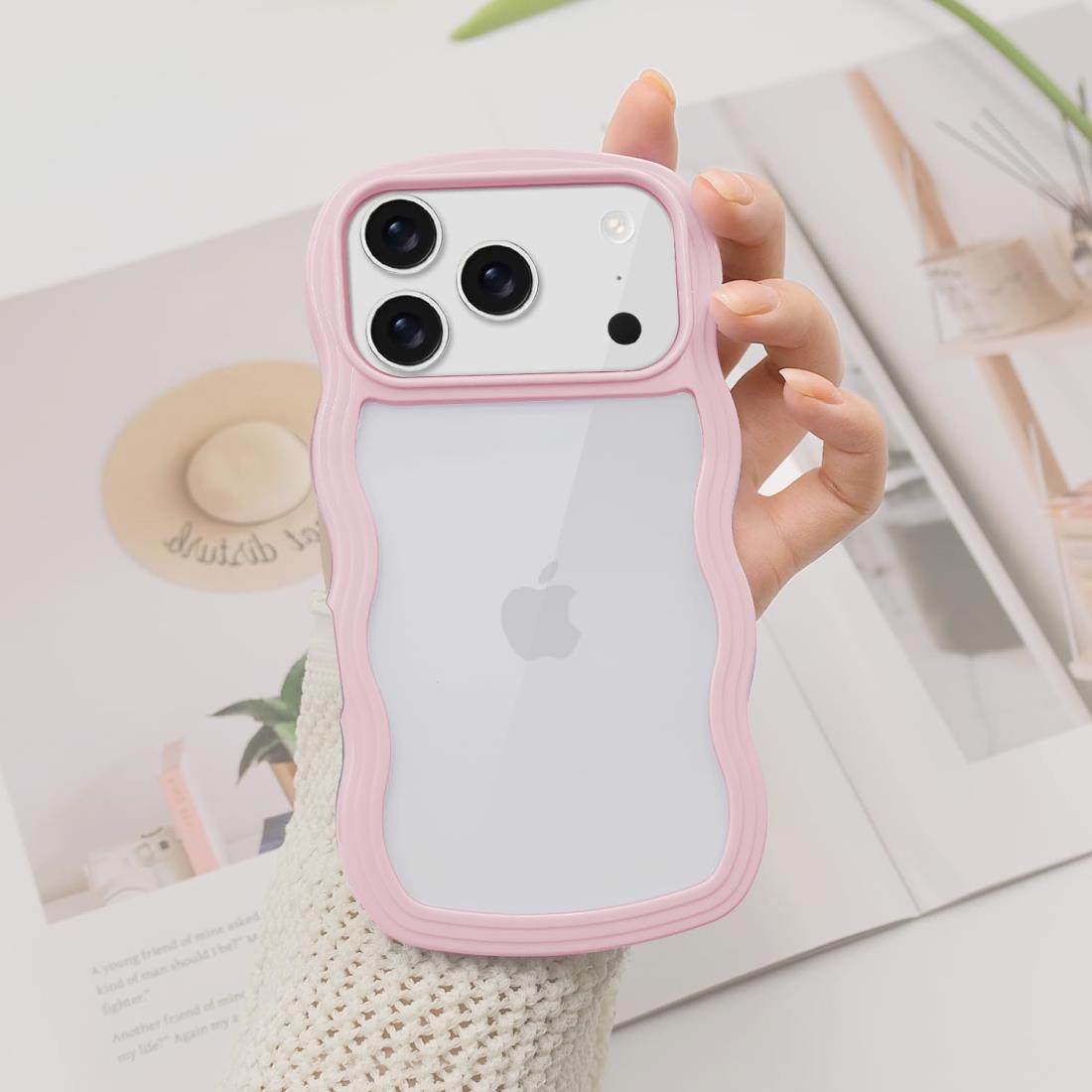 iPhone 17 Pro ケース iPhone17 Pro カバー ウェーブ 波型デザイン おしゃれ 韓国 可愛い 透明 耐衝撃 人気 カバー スレ傷防止 滑...