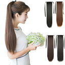 NICEHAIR ウィッグ ポイント ウィッグ ポニーテール エクステ ロング ストレート ウィッグ 長さ45cm/55cm/65cm 4色選び つけ毛 (ライトブラウン,65cm)