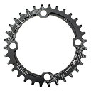 チェーンリング 32T 104BCD Mutte MTB ナローワイド チェーンリング シングル (ブラック, アルミニウム合金)