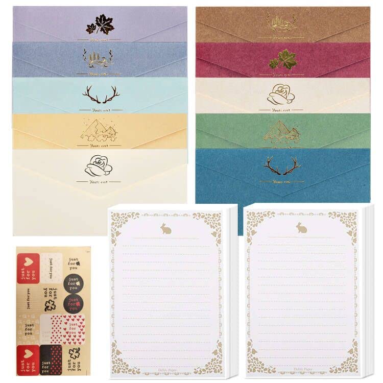 Sitengle レターセット 封筒 10色 便箋 