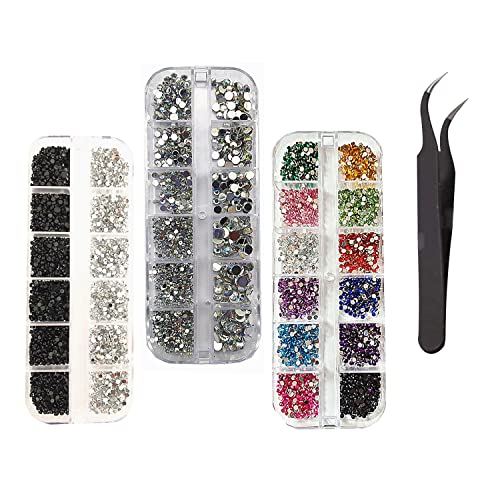 Coollooda ラインストーン ネイル クリスタル ネイルパーツ （?8000PCS ）ネイルアートパーツ 大容量セ..