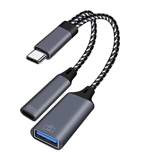 USB Type C 変換 アダプタ usbカメラアダプタ usb otg 変換アダプタ USB 3.0高速ポート+USBタイプC高速PD充電ポートUSB C デバイス対応 双方向 データ転送 写真/音声ファイル/ビデオ転送/マウス/キーボード/チューナー/Uディスク接/きます アプリ不要 プラグ＆プレイ