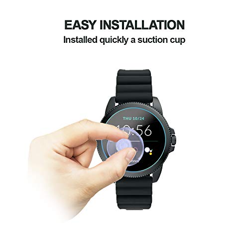 【3枚入り】 Mihence Compatible with FOSSIL Gen 5E 保護フィルム, 9H ガラス保護フィルム 対応 Fossil Gen 5E 42mm / 44mm Smartwatchスマート腕時計 2.5Dラウンドエッジ ウォッチ指紋防止保護膜