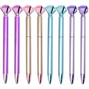 Maydahui おしゃれ ダイヤモンド クリスタル キラキラ 油性 ボールペン 8本セット インク 0.5mm かわいい 文房具 可愛い 手帳用 ギフト プレ...