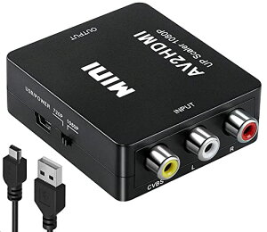 RCA to HDMI ѴС AV to HDMI ѴС ʥ RCA ݥå ֡򡢲 3ü hdmi Ѵץ ŤDVD쥳åȥǥåTV BoxŤൡPS1PS2PSPSFCWiiN64ˤʤɵб 1080P/720Pڤؤ (AV2HDMI)