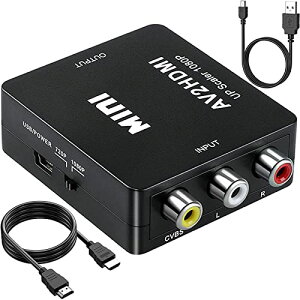 RCA to HDMIѴС AV ݥå to hdmi Ѵ Runbod AV2HDMI 3üҤHDMIѴС ŤDVD쥳åȥǥåTV BoxŤൡPS1PS2PSPSFCWiiN64ˤʤɵб 1080P/720Pڤؤ USB֥HDMI֥