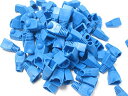 イドミせ カラー 選べます RJ 45 LAN ケーブル コネクタ カバー 100個 セット (青)