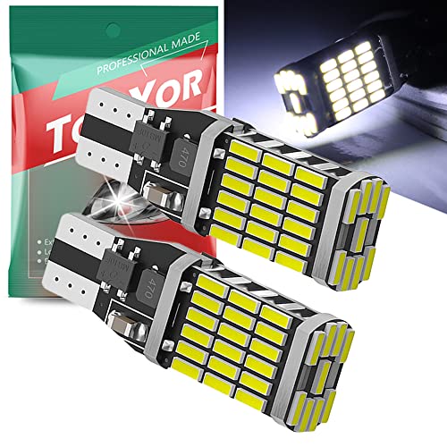 T16 LED バックランプ 爆光 t16 led ホワイト 爆光 1200ルーメン キャンセラー内蔵 ledライト canbus バックランプ T16 W16W T10 T15 LED バックランプ 高輝度 ホワイト4014LED 45連 12V 無極性 後退灯 バックライト 6000K 50000時間以上寿命 2個セット