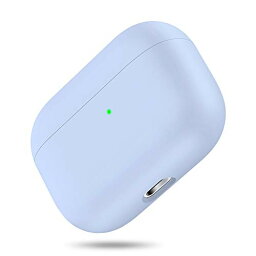 Miracase AirPods Pro ケース AirPods Pro イヤホン 液状シリコンケース 耐衝撃 三重層保護 分離式 LED可視 ワイヤレス充電対応 (薄紫)