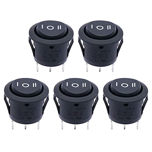 サムコス スイッチ電源 ロッカースイッチ 3路スイッチ スナップインラウンドボートロッカースイッチト..