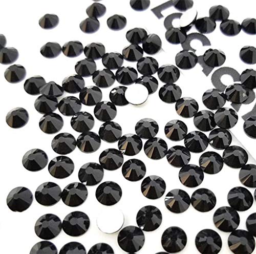 XIULIラインストーン DIY ネイルを飾てと服装使用 高い採光 ブラック ss3-30 (2.0mm ss6(4320粒))