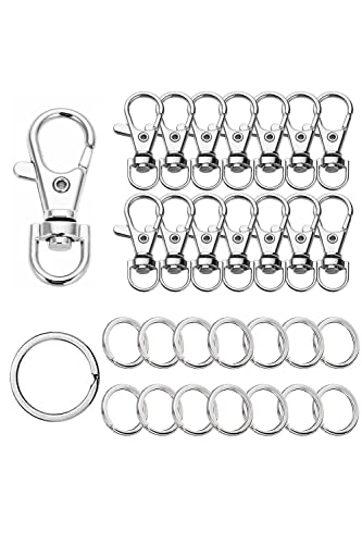 YINKE キーホルダー金具 キーホルダー パーツ キーリング リング チャーム ナスカン レジン パーツ キーホルダーパーツ 回転フック 丸カン 付き ワンタ...