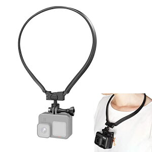 DFsucces ネックレス式マウント GoPro用アクセサリー ロック式 アクションカメラ用首掛け 多角度調整可能 落下防止 第一人称撮影 互換のhero10 9 その他アクションカメラ対応