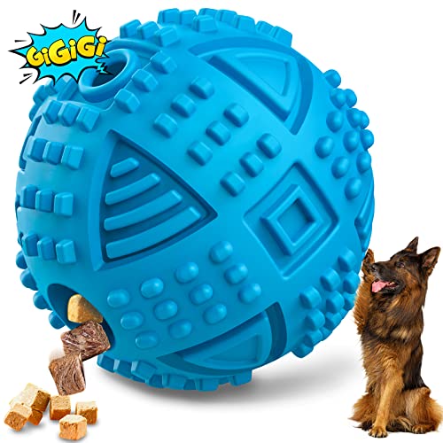 LEGEND SANDY 犬ボールは物と分発する犬おもちゃ、攻撃性噛む者大型犬類おもちゃ、大型犬類は壊れない犬に噛むおもちゃ、天然ゴム犬知育玩具、高知商犬小食球 (青)