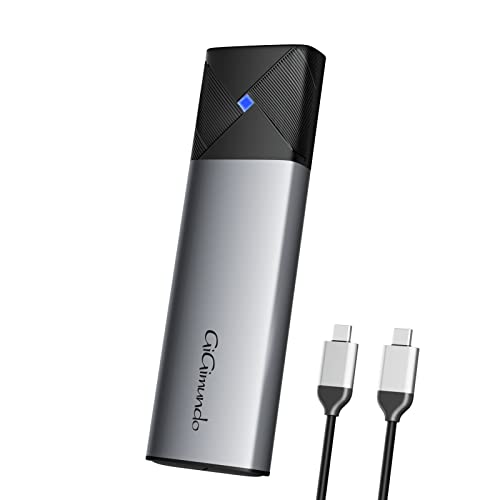 GiGimundo M.2 SSD 外付けケース USB3.2(Gen2)接続10Gbps高速転送 8TB UASP対応 M-Key/ B&M Key 熱伝導シート付属 アルミ制2230/2242/2260/2280 SSD対応 USB-C TO USB-Cケーブル付き (NVME/PCIE対応 グレー)