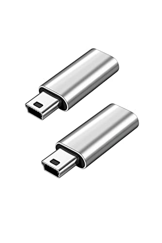 YFFSFDC USB C to ߥUSB Ѵץ 2ĥå USB C (᥹) - Mini USB()ץ USB Mini Bto USB C Ѵͥ Ťȥǡž Ѵץ (С)