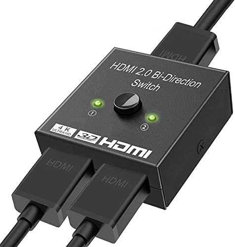 YFFSFDC HDMI切替分配器 双方向 HDMI分配器セレクター 4K/3D/1080p 1入力2出力2入力1出力 手動切り替え 電源不要 PC/TV/プロジェクター/液晶テレビ/Xbox/PS3/PS4 など対応