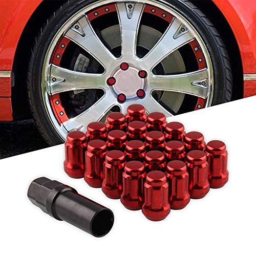 Jeyaic スチール製 ホイールロックナットM12 x P1.5 20個セット 高さ33mm 外6角 花形 ラグナット 4穴/5..