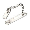 ドアチェーン 玄関 ステンレスドアチェーン チェーンロック Door Chain Lock 部屋 ドアガード 玄関 押しボタン式ドアガード ドア用防犯用品 防犯対策 左右開き 縦横使用可 盗難予防 一人暮らし 防犯グッズ ドア開け防止 穴開け 後付け (ドアチェーン-シルバー)