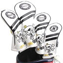 Guiote ゴルフヘッドカバー Golf head covers クラブヘッドカバー ウッドカバー ドライバー 新デザイン 交換可能な番号タグ付き(#2.#3...
