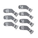 Scott Edward ニットウェッジゴルフアイアンヘッドカバー7PCSクラブプロテクター48,50,52,54,56,58,60度 スコットエドワード (グレー)