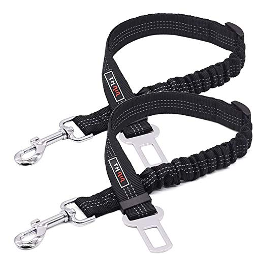 THAIN 犬 シートベルト ペット シートベルト 犬 車のシートベルト 犬 猫 ドライブベルト 車用リード ナイロン製 反射素材 長さ50-70cm調整可能 ...