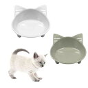 THAIN ペット食器 ペットボウル 猫食器スタンド ペット用食器 かわいい ペットフードボウル猫皿 食べやすい 滑り止め ダブルボウル 猫用食器 猫ボウル 2...