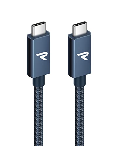 RAMPOW USB C ケーブル【100W PD対応/USB 3.2 Gen 2x2-20Gbpsデータ転送】PD3.0/QC3.0超高速充電 4K/60Hz 映像出力対応 超高耐久 iPhone15シリーズ充電ケーブル MacBook Pro/iPad Pro/Google Pixel/Galaxy等タイプC対応 在宅勤務/出張支援 ネイビー 1M