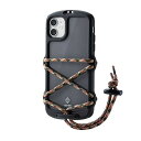 エレコム iPhone 11 ケース アウトドア NESTOUT Fes & Camp アウトドアで役立つストラップ付 ブラック PM-A19CNESTFBK