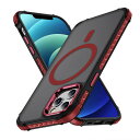 【米軍規格・MagSafe対応】 iPhone 12/12pro ケース メタルボタン マット感 半透明 MagSafe対応 iphone12pro カバー マグネット搭載 アイフォン 12pro用 カバー 耐衝撃 スマホケース iphone 12 12pro 黄ばみなし ワイアレス充電対応 PinLiSheng(レッド, iPhone 12/12Pro)