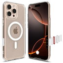【カメラコントロールカバー付き】Spigen iPhone 16 Pro Max ケース MagSafe対応 クリア ボタン保護 埃防止 ストラップホール 米軍MIL規格 ウルトラ・ハイブリッドT・マグフィット ACS08505 (ホワイト)