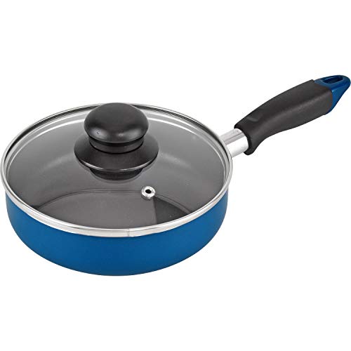 和平フレイズ ミニ フライパン 16cm ブルー ガラス蓋付 お弁当 離乳食 少量調理に ガス火専用 かちこれ RB-1918