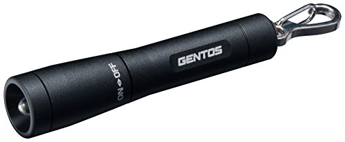 GENTOS(ジェントス) 懐中電灯 小型 LED キーライト 直径1.5cm 単4電池式 15ルーメン GK-002B ブラック ..