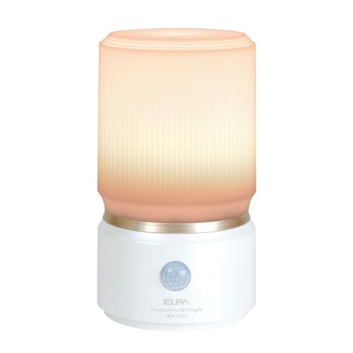 エルパ (ELPA) もてなしライト・据置(小) LEDライト 間接照明 ナイトライト 電池式 防水 HLH-1201(PW)