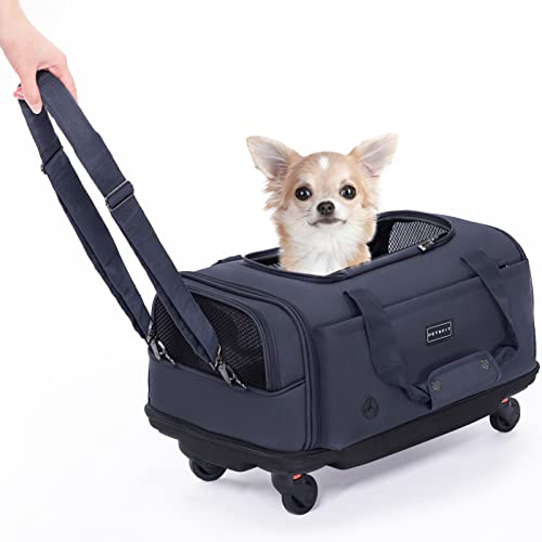 Petsfit ペットキャリー 犬 猫 キャリーケース キャスター付き キャリー キャリーカート 航空 旅行 通気性 散歩