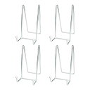 プレートスタンド アイアン 額立て 皿立 写真立て 本立て ブ,シルバー(4 個セット)