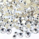 SREGIT ラインストーン ネイルパーツ 【キラキラ輝く】 ガラス ネイル デコ パーツ 大容量 (クリア5袋, SS12/約3.2mm)(4)
