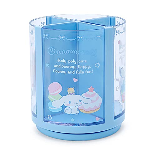 サンリオ ペンスタンド ブルー サックス プラスチック シナモロール シナモン Cinnamoroll 360度回転 回るペンスタンド ペン立て コスメ 化粧筆 チュール ペット キャラクター 213161 SANRIO