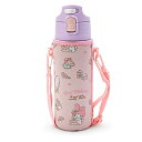 サンリオ 子供用 水筒 470ml 直飲み ワンタッチ ステンレス ボトル マイメロディ my melody 保冷専用 ショルダーヒモが付いたポーチ付き 名前ス...