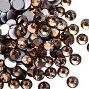 SREGIT ラインストーン ネイルパーツ 【キラキラ輝く】 ガラス ネイル デコ パーツ 大容量 (SS16/約3.8mm, スモークトパーズ)