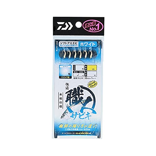 ダイワ(DAIWA) 快適 職人サビキ ソフトアミエビ ホワイト 6本針 5-1.0-2.0