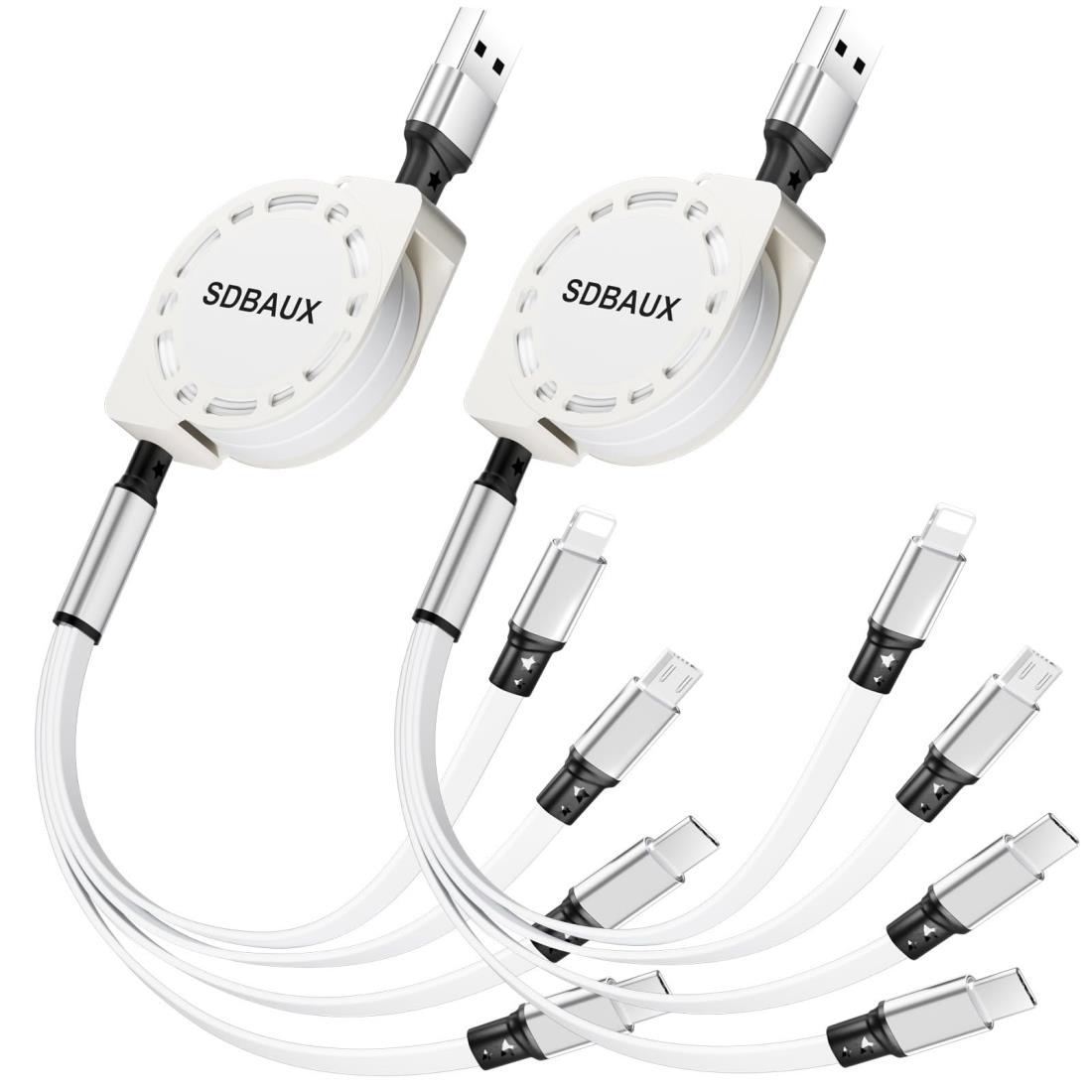 2本セット 4 in 1 巻き取り充電ケーブル USB TypeC ケーブル Amazon.co.jp: 4in2 充電ケーブル 巻き取り式 4イン2 充電コード