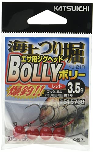 カツイチ(KATSUICHI) KJ-21R 海上つり堀 BOLLY レッド #4-3.5g KJ-21R