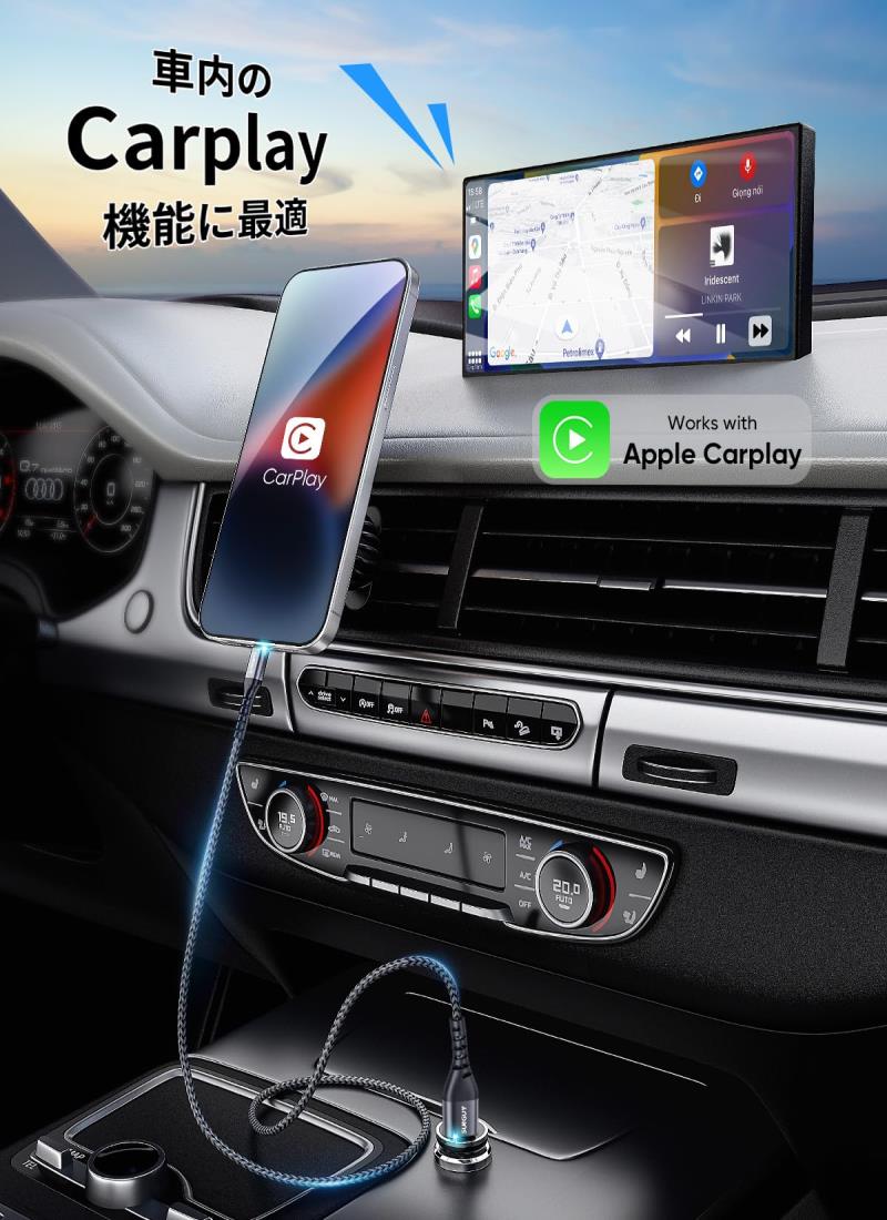 SUNGUY iPhone 充電ケーブル 2M 2本セット ライトニングケーブル MFi認証済み ナイロン高耐久 断線防止 Lightning ケーブル 2.4A急速充電 アイフォン充電 データ転送同期 Carplay対応 充電器 コード iPhone 14 13 12 XS XR iPhone 8 7 6 SEなどに対応 2m グレー