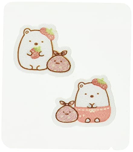 いろはism すみっコぐらし 喫茶 すみっコ で いちご フェア ワッペン しろくま ふろしき 2枚入り SU601-SU41