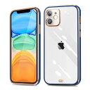 iPhone 11 ケース クリア アイホン11 ケース 透明 カバー 耐衝撃 TPU 薄型 軽量 落下防止 一体型 人気 全面保護カバー アイフォンケース 型 iPhone11 カバー (ネイビー・ブルー)