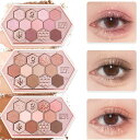 YAYAMIYA アイシャドウ 可愛い 蜂の巣 12色メイクパレット アイシャドウ アイシャドウパレット 蜜糖茶粉 アイシャドー ins アイシャドウブラッシュデュアルユース防水 防汗 高発色 持続する アイシャドウ 10.8g (01蜜糖茶粉)(4)