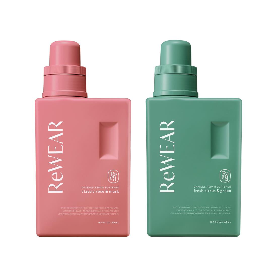 ReWEAR リウェア 再生 柔軟剤 2点セット【ローズ&ムスク】【シトラス&グリーン】