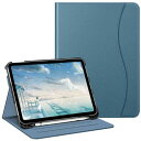 Fintie iPad 第10世代 ケース 2022 10.9 インチ 保護カバー Apple Pencil 収納可能 2つ折スタンド マルチ視角 オートスリープ機能付き ポケット付き 傷つけ防止 PU合成レザー (モデル番号A2696、A2757、A2777)(オーシャン ブルー)